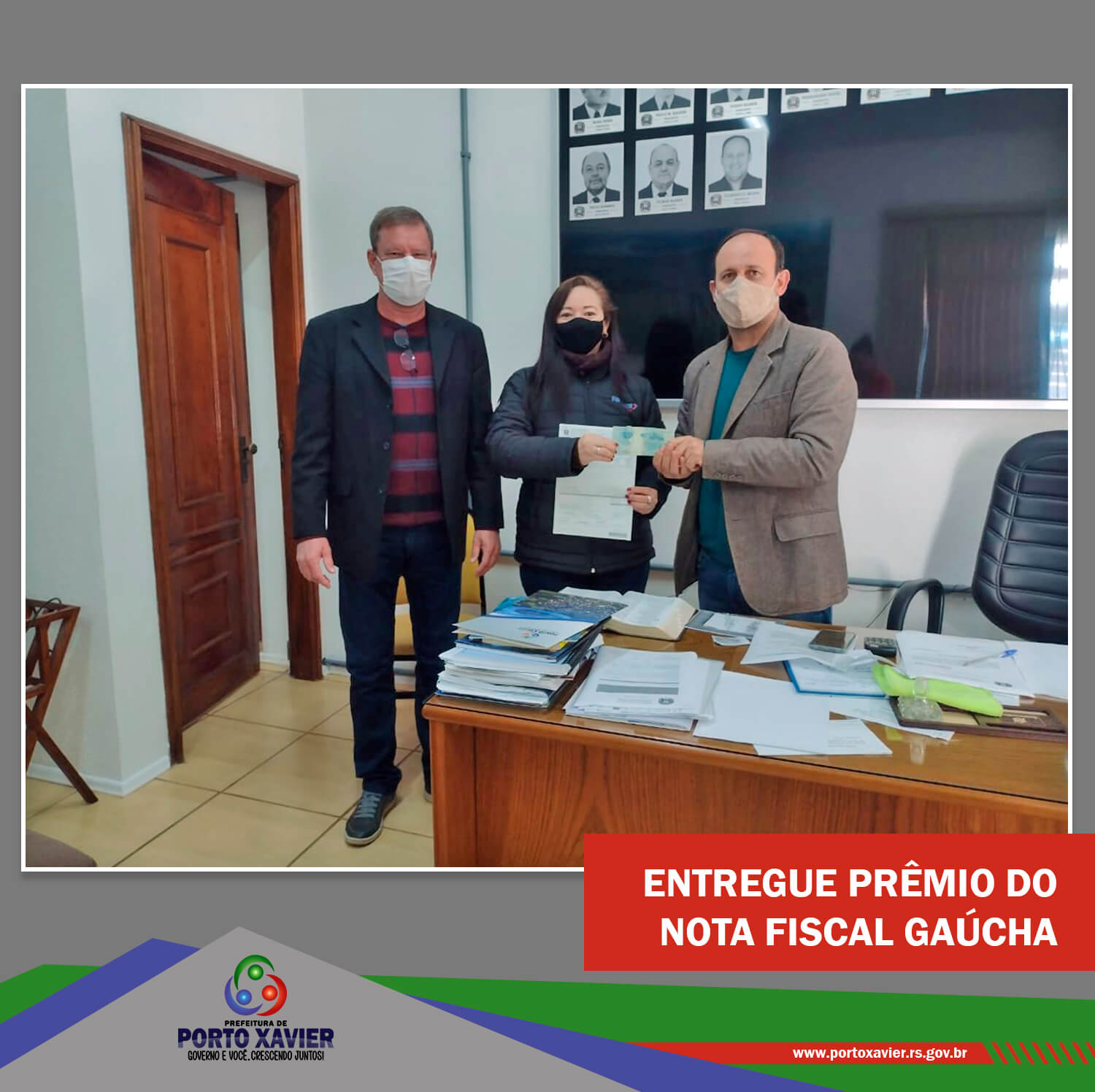 ENTREGUE O PRÊMIO DO PROGRAMA NOTA FISCAL GAÚCHA